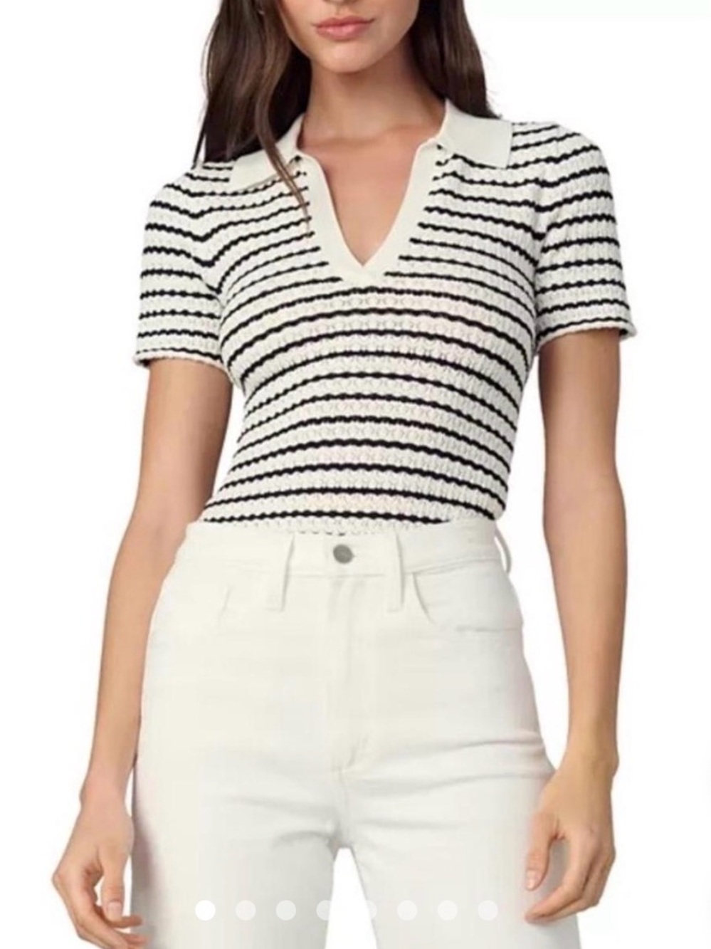 JOE’S Jeans The Jess Pointelle Polo Shirt